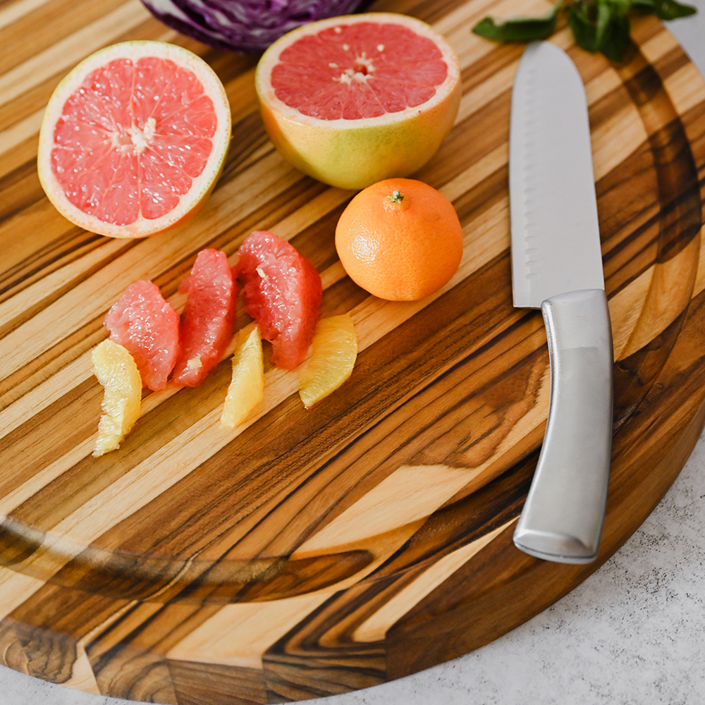 Tabla de Cortar Traditional Redonda con Canal de Jugo 104