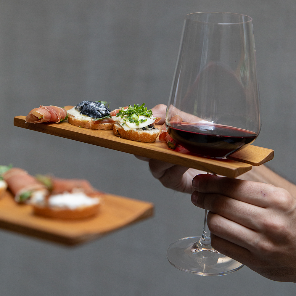 Set de 4 Platos para Vino y Canapé 1403